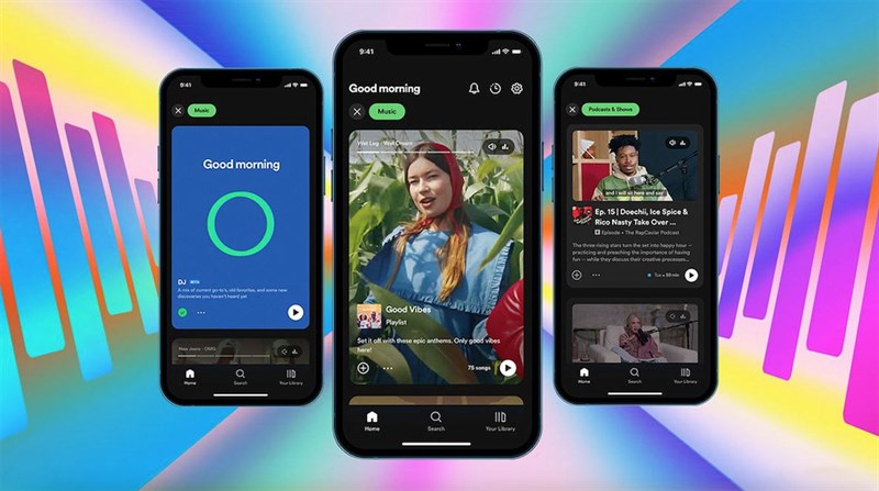 Giao diện Spotify hiện tại