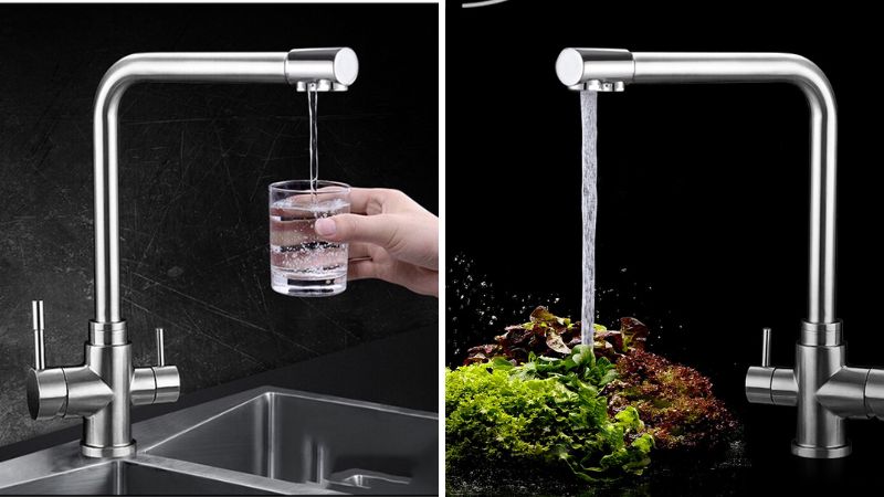 Three-Waterway Dishwashing Faucet