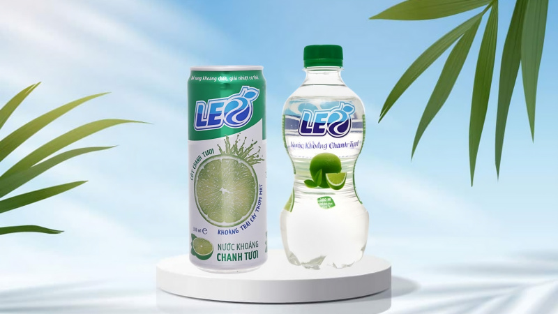 Nước khoáng có ga LEO vị chanh