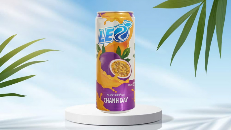 Nước khoáng có ga LEO vị chanh dây