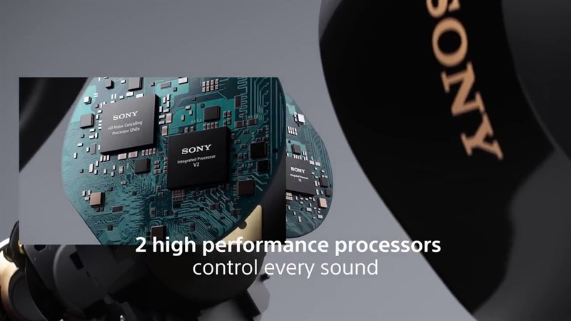 Sony phát triển cả một chip chống ồn chủ động và chip âm thanh kết hợp xử lý âm thanh chính xác 24-bit hiệu suất cao
