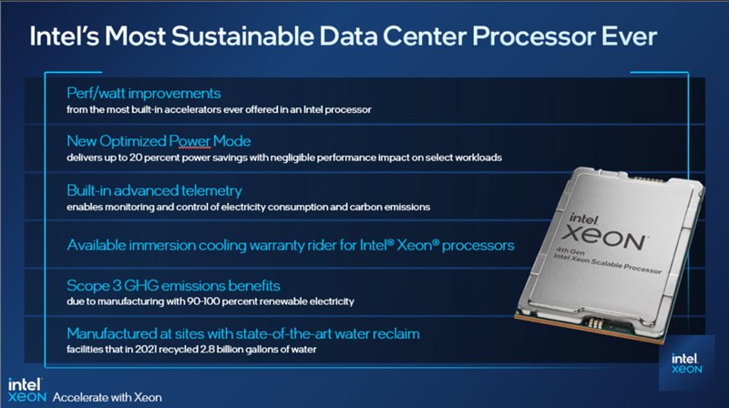 Vi xử lý mới của Intel được ra đời với 90% điện tái tạo hoặc hơn tại các nhà máy của Intel 