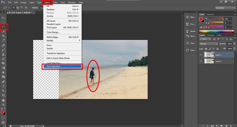 Cách mở rộng khung hình trong Photoshop