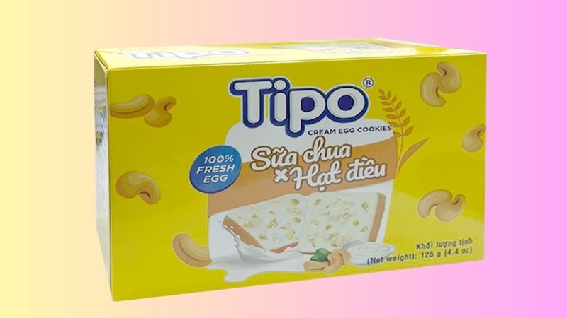 Bánh trứng sữa chua rắc hạt điều là sản phẩm mới của Tipo