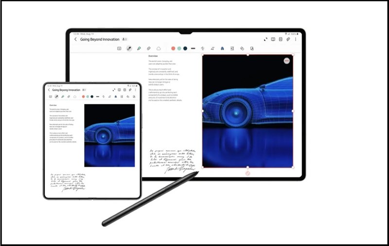 Bút S Pen đi kèm cũng được hỗ trợ khả năng kháng nước và kháng bụi IP68.