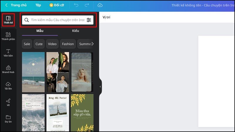 Cách tạo Instagram story trên Canva