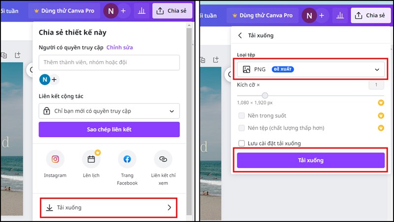Cách tạo Instagram story trên Canva