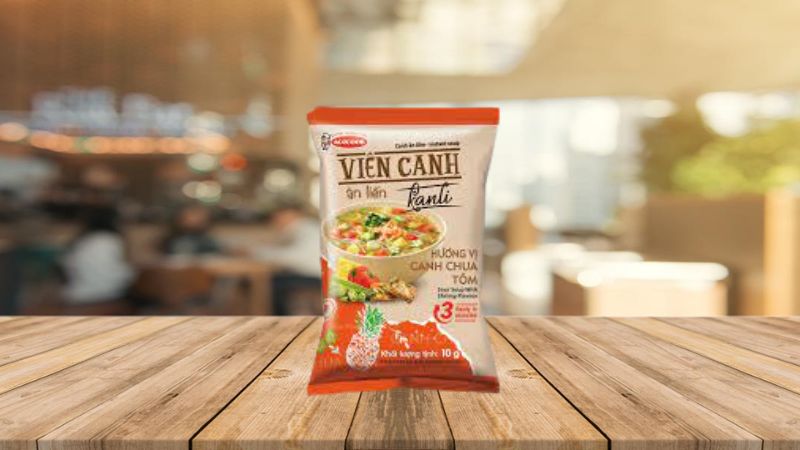 Canh ăn liền Kanli hương vị canh chua tôm