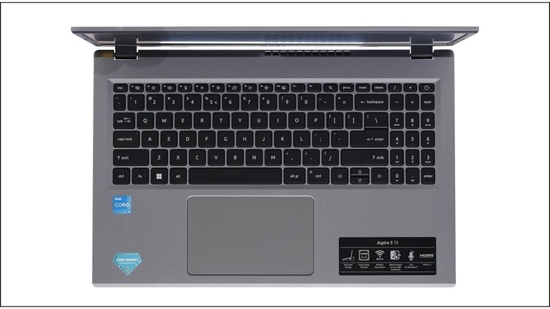 Dung lượng pin Acer Aspire 5 A515 có thể đáp ứng cả ngày 