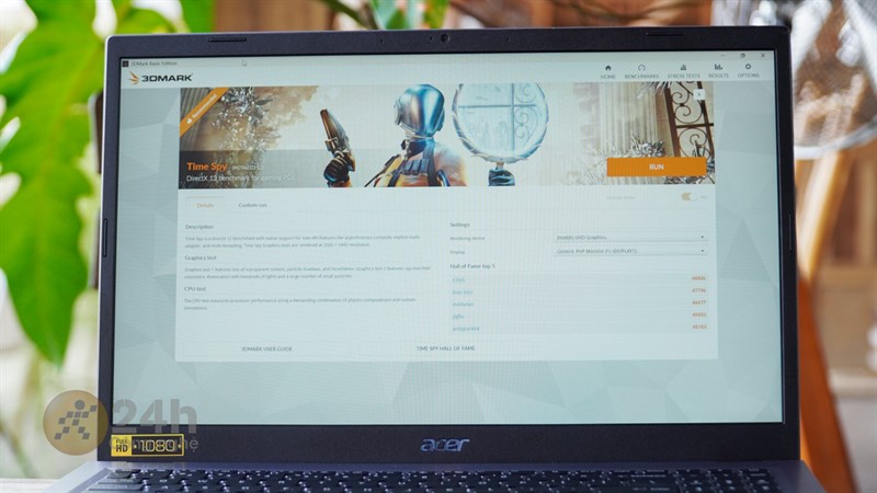 Các điểm số CPU mà Acer Aspire 5 A515 đạt được ở mức tốt trong phân khúc.