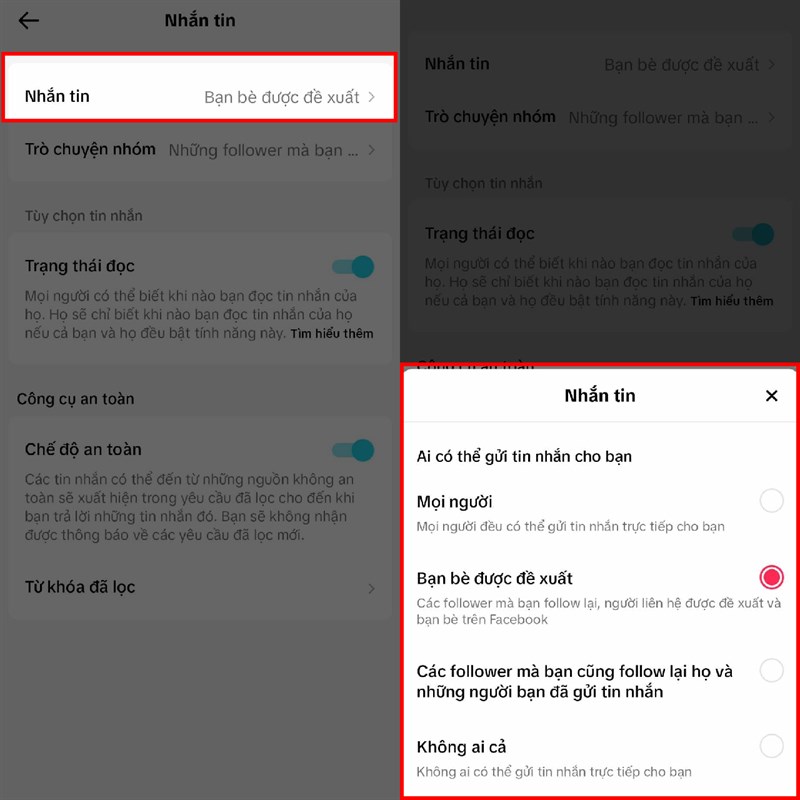 Cách chỉnh ai có thể nhắn tin cho bạn trên TikTok Cách chỉnh ai có thể nhắn tin cho bạn trên TikTok
