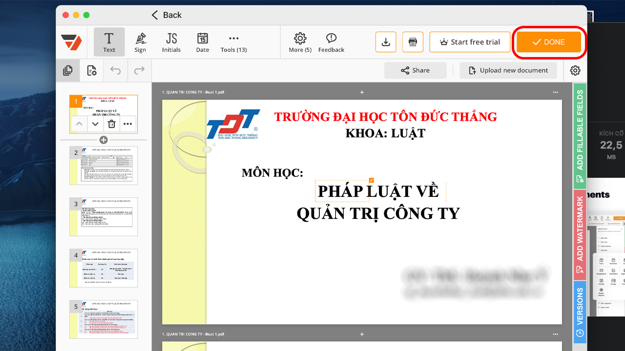Cách edit file PDF