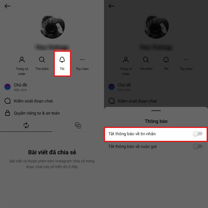 Cách tắt thông báo tin nhắn Instagram của một người