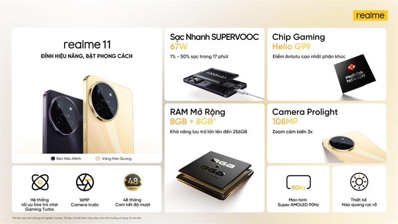 Cấu hình realme 11 4G Cấu hình realme 11 4G