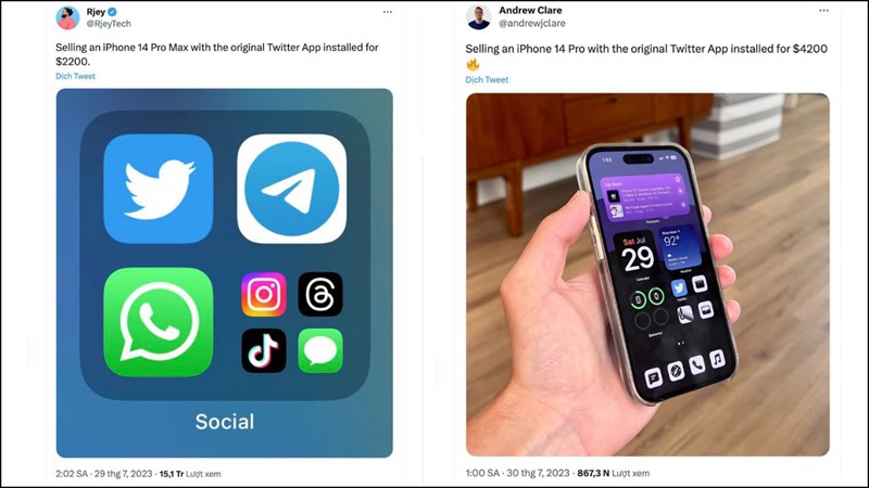 Các mẫu iPhone đang được bán lại với giá hàng nghìn USD, đăng tải ngay trên nền tảng X