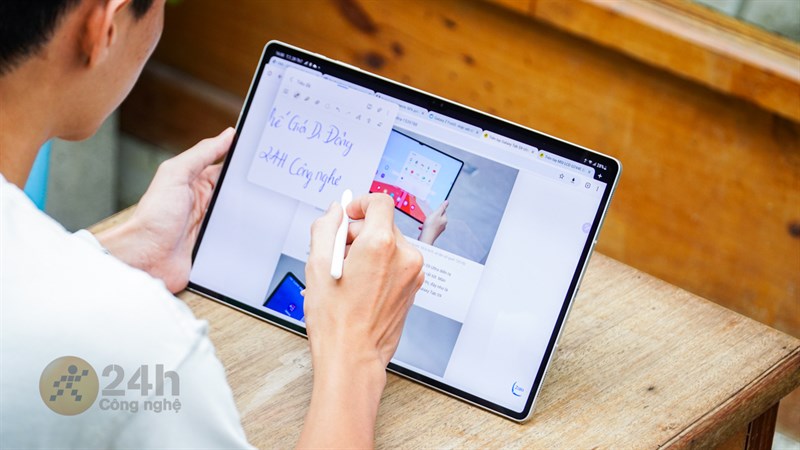 Galaxy Tab S9 Ultra có thể 'cân' tốt mọi tác vụ nhờ vào sức mạnh từ vi xử lý Snapdragon 8 Gen 2.