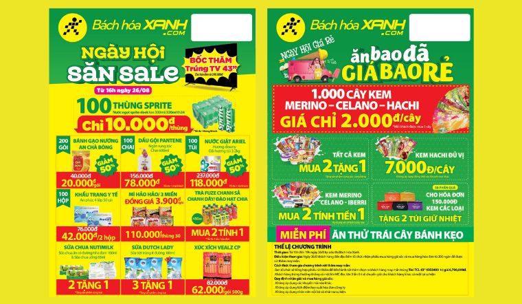 Tham gia "NGÀY HỘI SĂN SALE" tại Bách hóa XANH - cơ hội trúng TV 43inch
