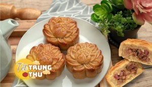 Cách làm bánh trung thu nướng nhân xôi xéo thịt kho lạ miệng