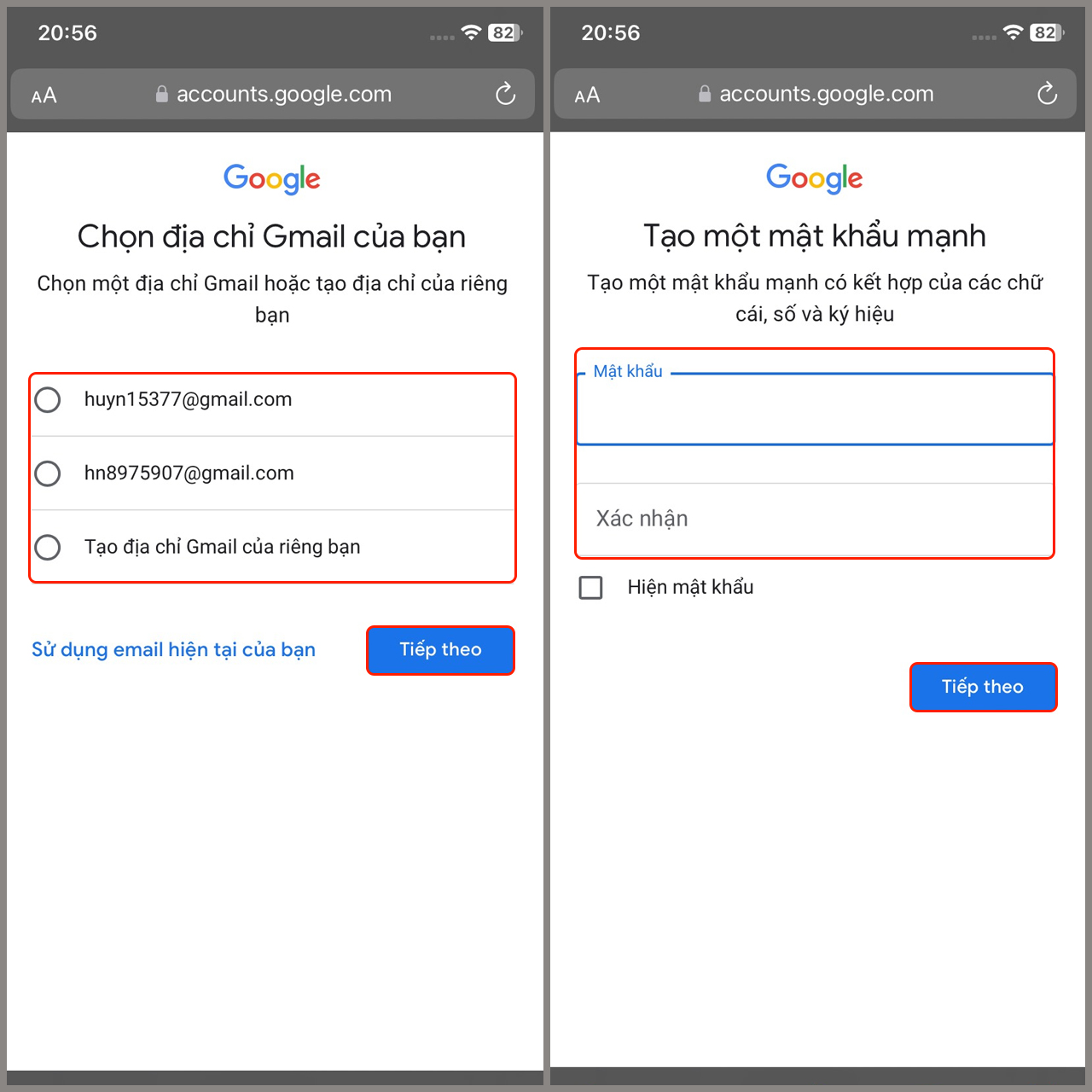 Cách tạo tài khoản Google