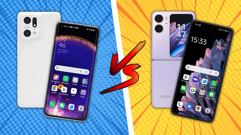 So sánh OPPO Find N2 Flip và OPPO Find X5 Pro: Cùng tầm giá 20 triệu!
