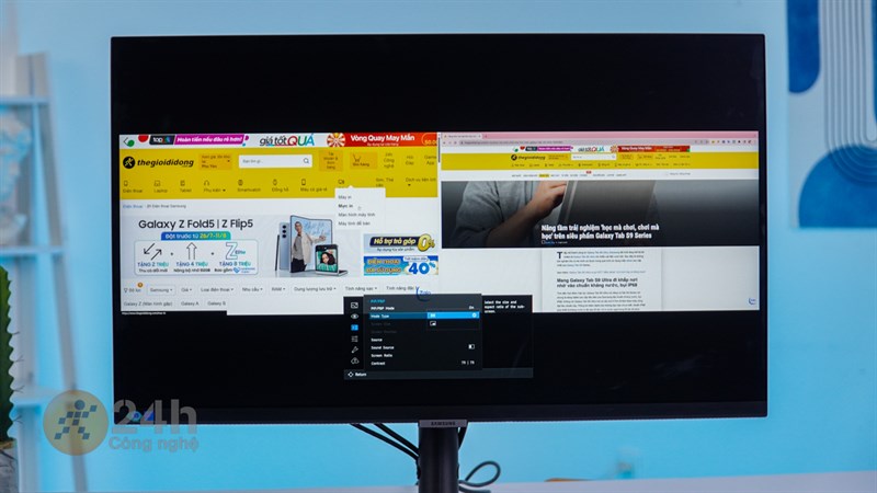 Nhờ thế, mình có thể sử dụng 2 chiếc laptop cùng một lúc trên 1 màn hình rời