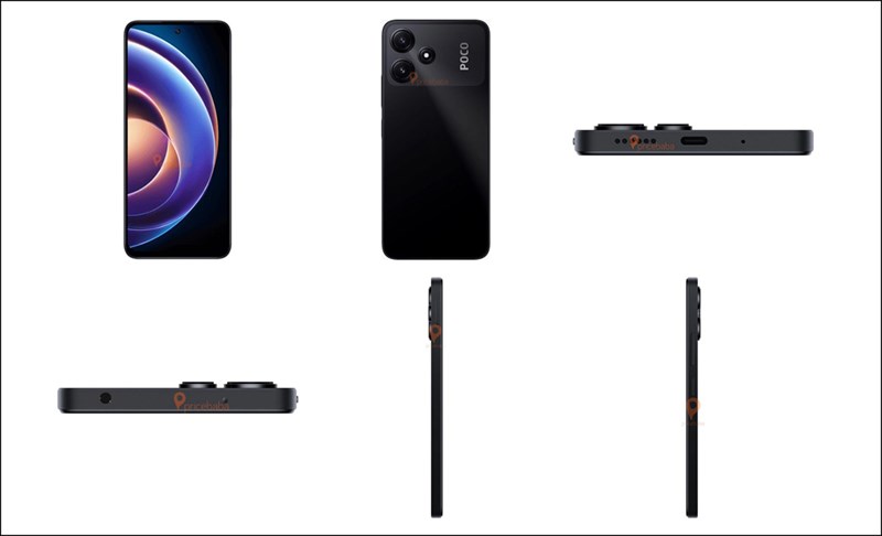 Ảnh render POCO M6 Pro 5G màu đen Ảnh render POCO M6 Pro 5G màu đen