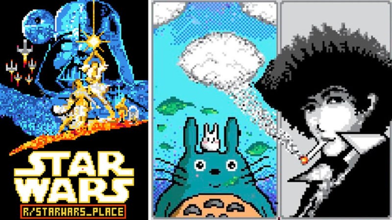 Bạn có thể tạo ra nhiều tác phẩm nghệ thuật trên r/place