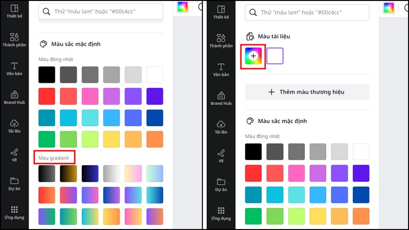 Cách tạo màu Gradient trong suốt trên Canva