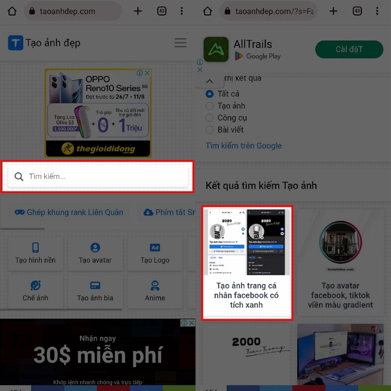 Hướng dẫn cách chế ảnh tick xanh Facebook