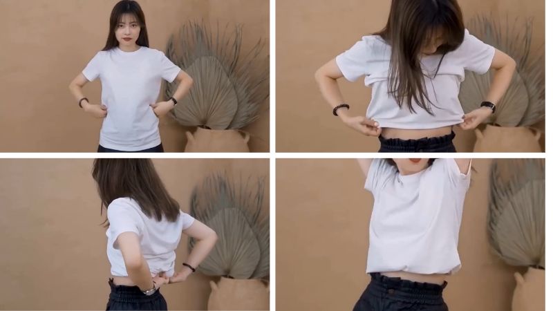 Turn a t-shirt into a crop top in no time