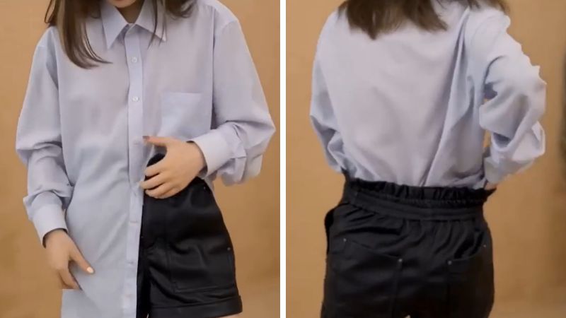 How to tuck in oversized shirts