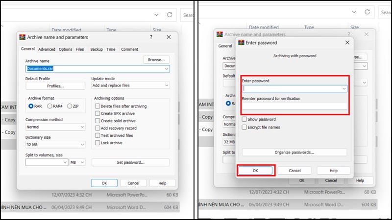 Cách nén nhiều tập tin file Word bằng WinRAR Cách nén nhiều tập tin file Word bằng WinRAR