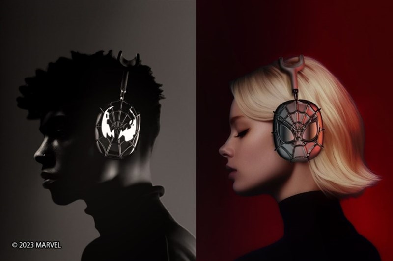 Cận cảnh ốp AirPods Max Venom và Spider-Man
