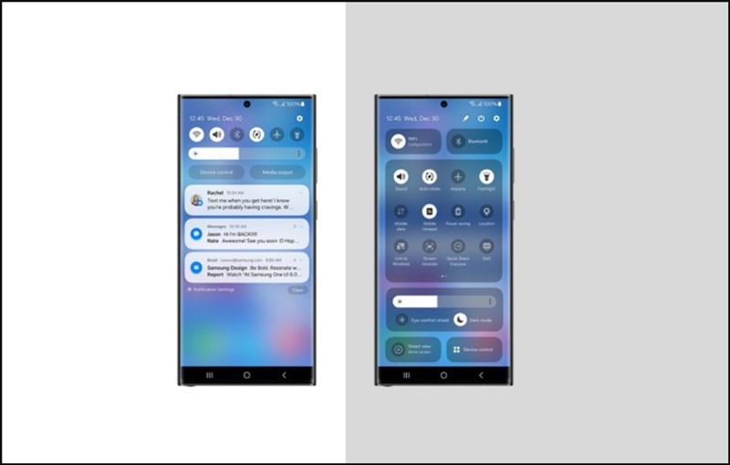 Một người dùng đã chụp lại được giao diện Điều khiển nhanh của One UI 6.0 beta Một người dùng đã chụp lại được giao diện Điều khiển nhanh của One UI 6.0 beta