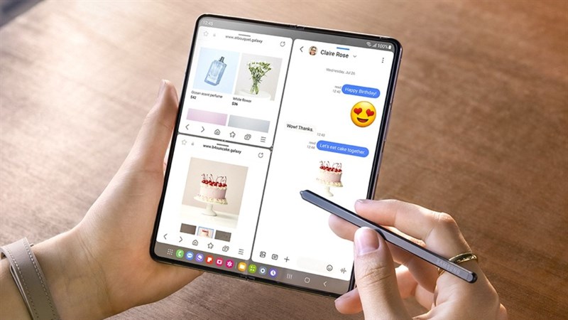Galaxy Z Fold5 mỏng, nhẹ và gập kín hơn thế hệ trước