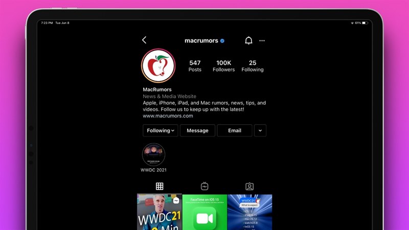 Người dùng sẽ sớm từ biệt với giao diện Instagram xấu xí này trên máy tính bảng