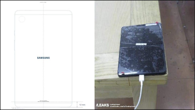 Bản vẽ và ảnh thực tế của Galaxy Tab A9