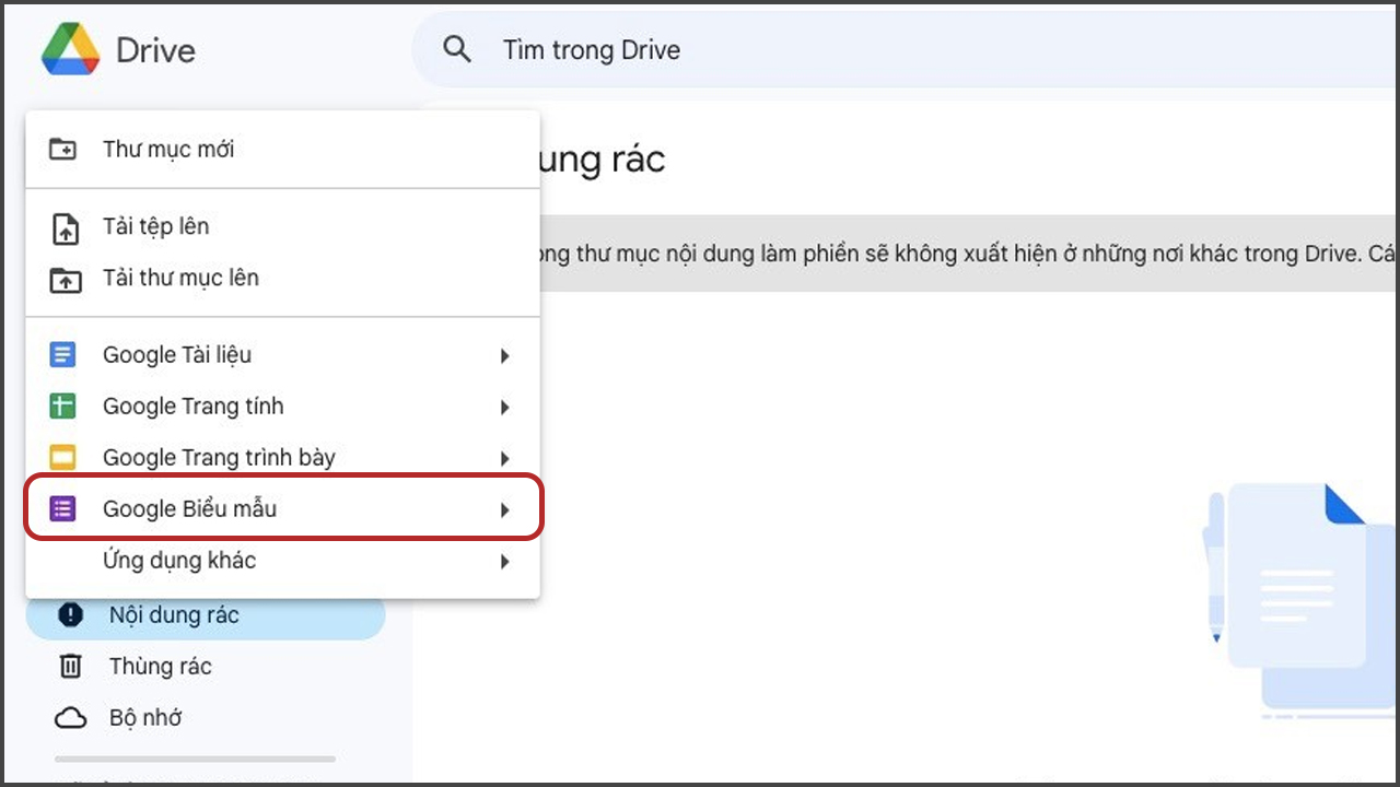 Cách tạo Google Form