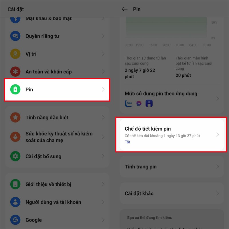 Cách bật tự động tiết kiệm pin trên OPPO Cách bật tự động tiết kiệm pin trên OPPO