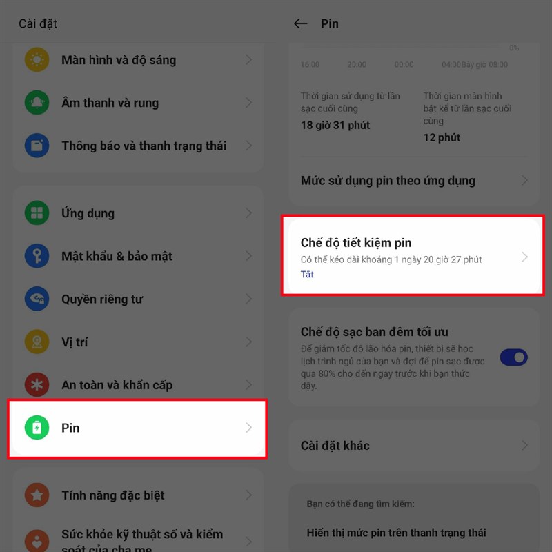 Hướng dẫn cách tự động bật tiết kiệm pin trên realme Hướng dẫn cách tự động bật tiết kiệm pin trên realme