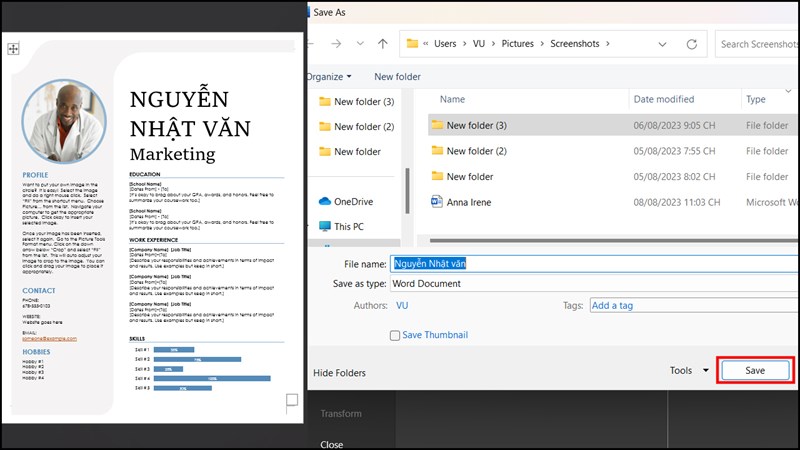 Cách tạo sơ yếu lý lịch bằng Microsoft Word