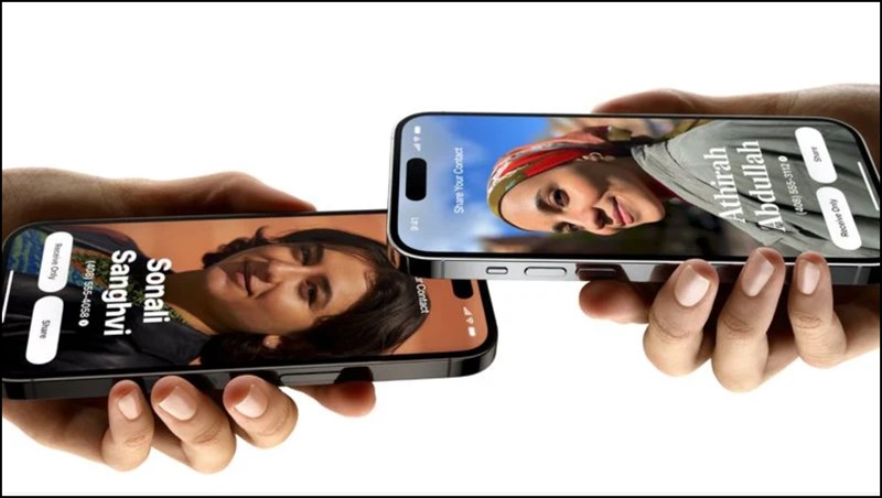 AirDrop cũng đã được cải tiến với tính năng mới là NameDrop