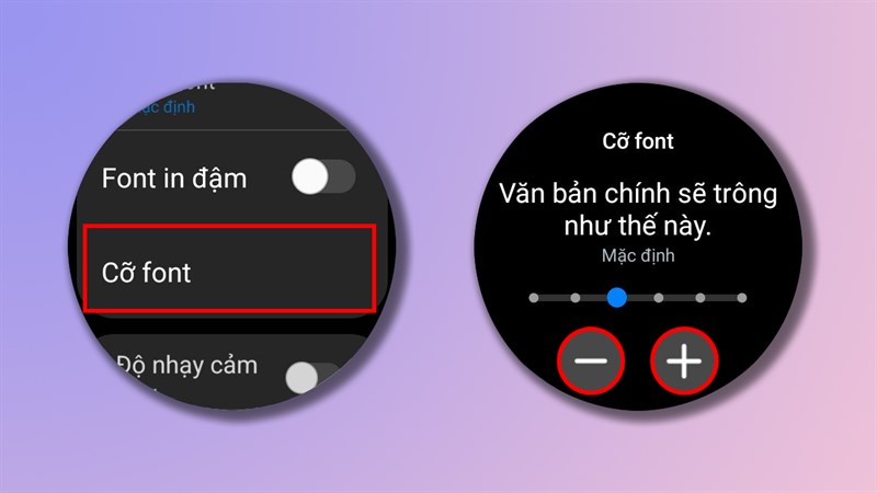 Cách chỉnh độ lớn chữ hiển thị trên Galaxy Watch6