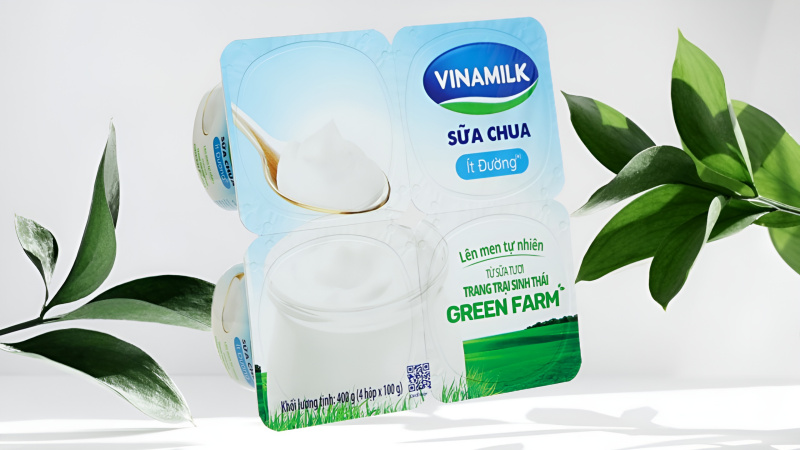 Sữa chua ăn ít đường Vinamilk Green Farm