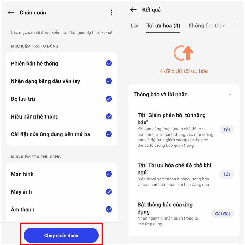 Cách chạy chẩn đoán trên OPPO Reno10 5G