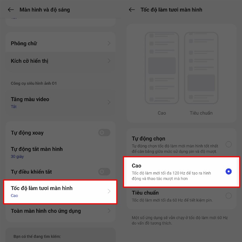 Cách mở màn hình 120Hz trên OPPO Reno10 5G Cách mở màn hình 120Hz trên OPPO Reno10 5G