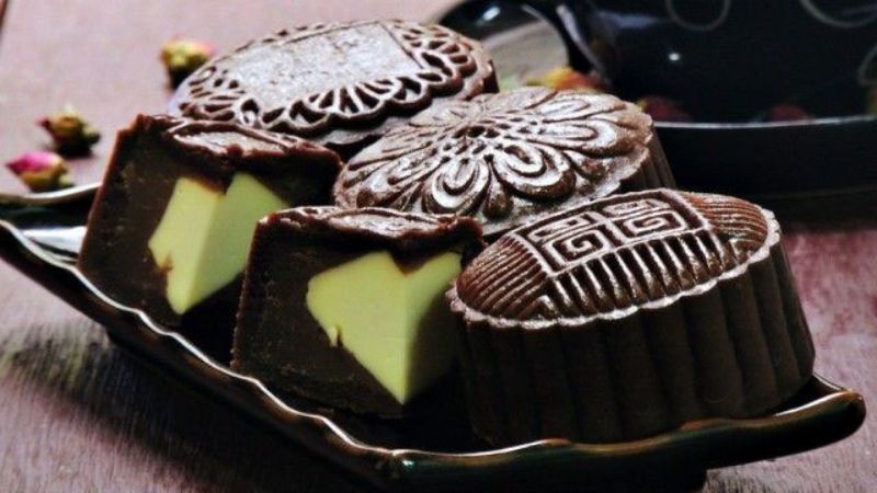 Bánh trung thu nhân ngọt tiramisu phô mai không trứng Bánh trung thu nhân ngọt tiramisu phô mai không trứng