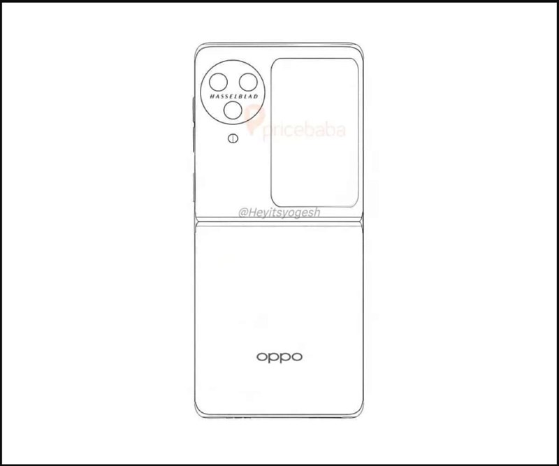 Hình ảnh bị rò rỉ cho thấy thiết kế mặt sau của OPPO Find N3 Flip