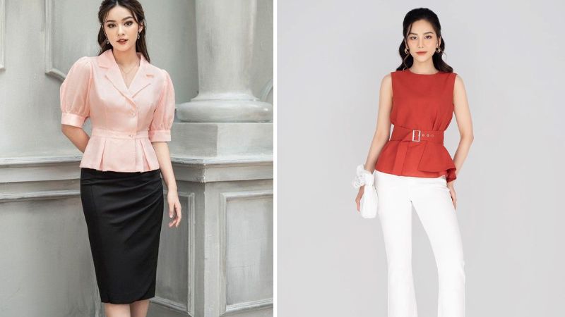 Phối đồ với áo sơ mi peplum