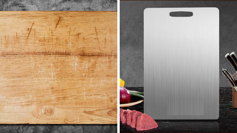 Stainless steel cutting board is not prone to scratches